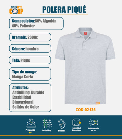 POLERA PIQUÉ HOMBRE PREMIUM