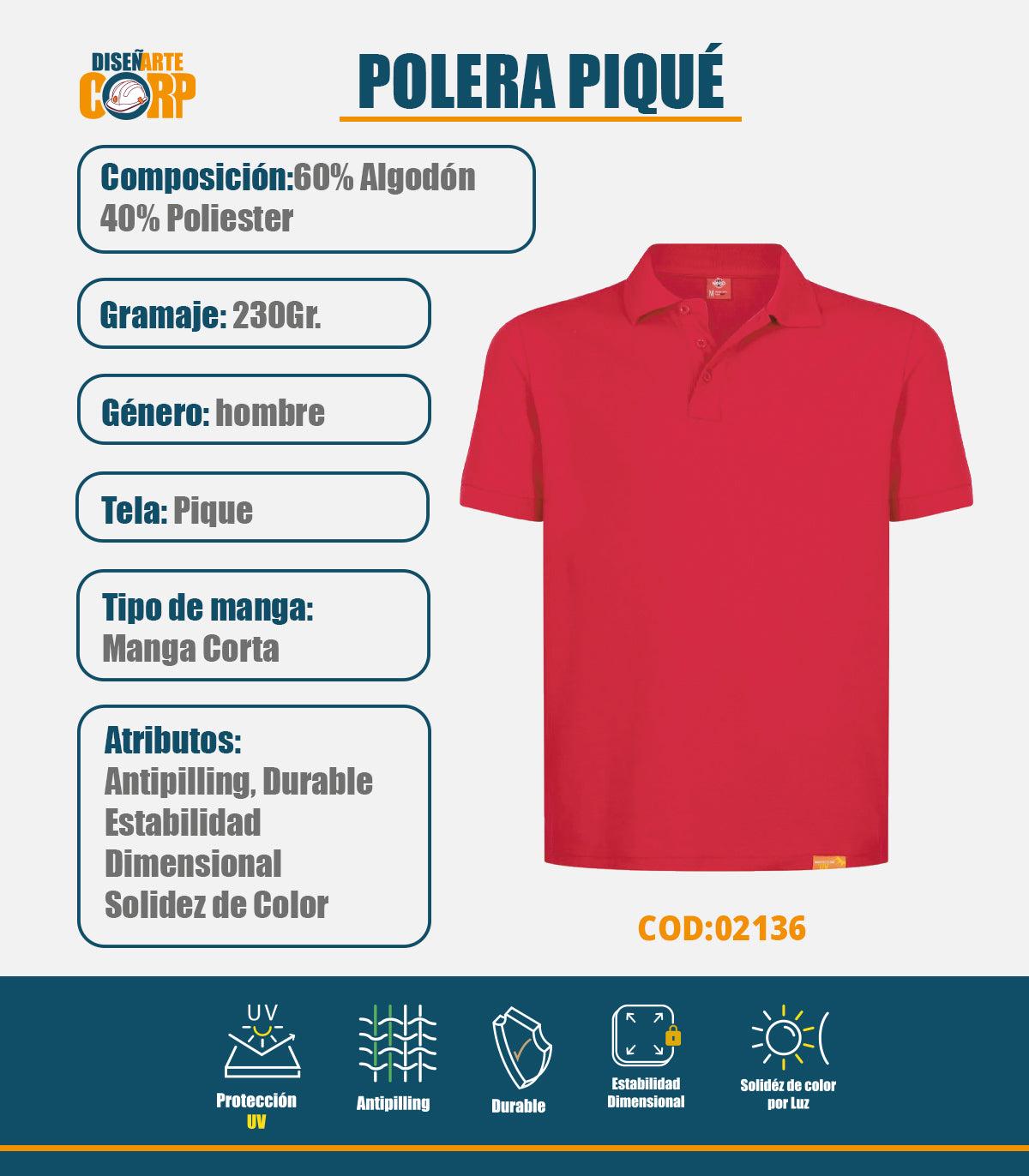 POLERA PIQUÉ HOMBRE PREMIUM