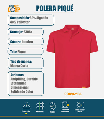 POLERA PIQUÉ HOMBRE PREMIUM