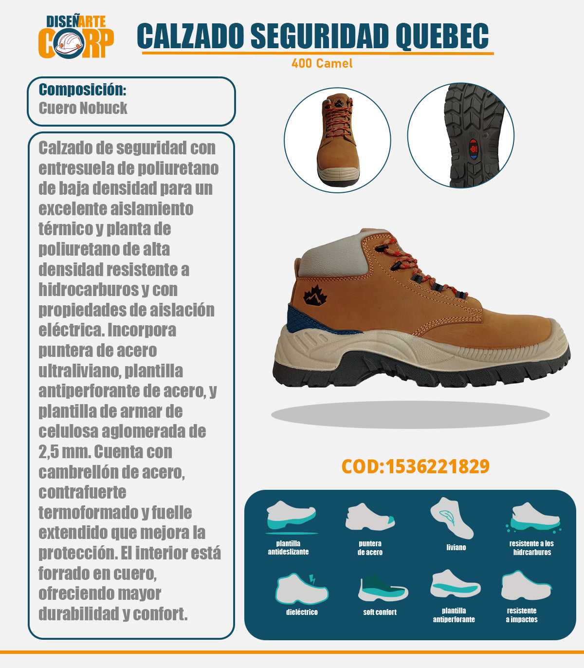 CALZADO SEGURIDAD QUEBEC 400