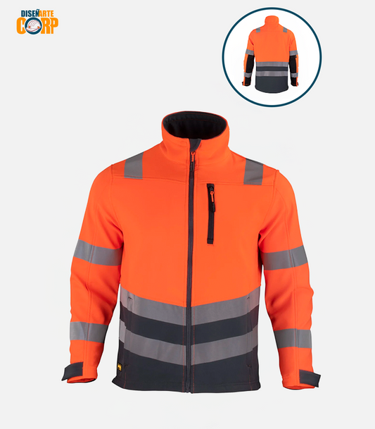 CHAQUETA SOFTSHELL ALTA VISIBILIDAD HOMBRE