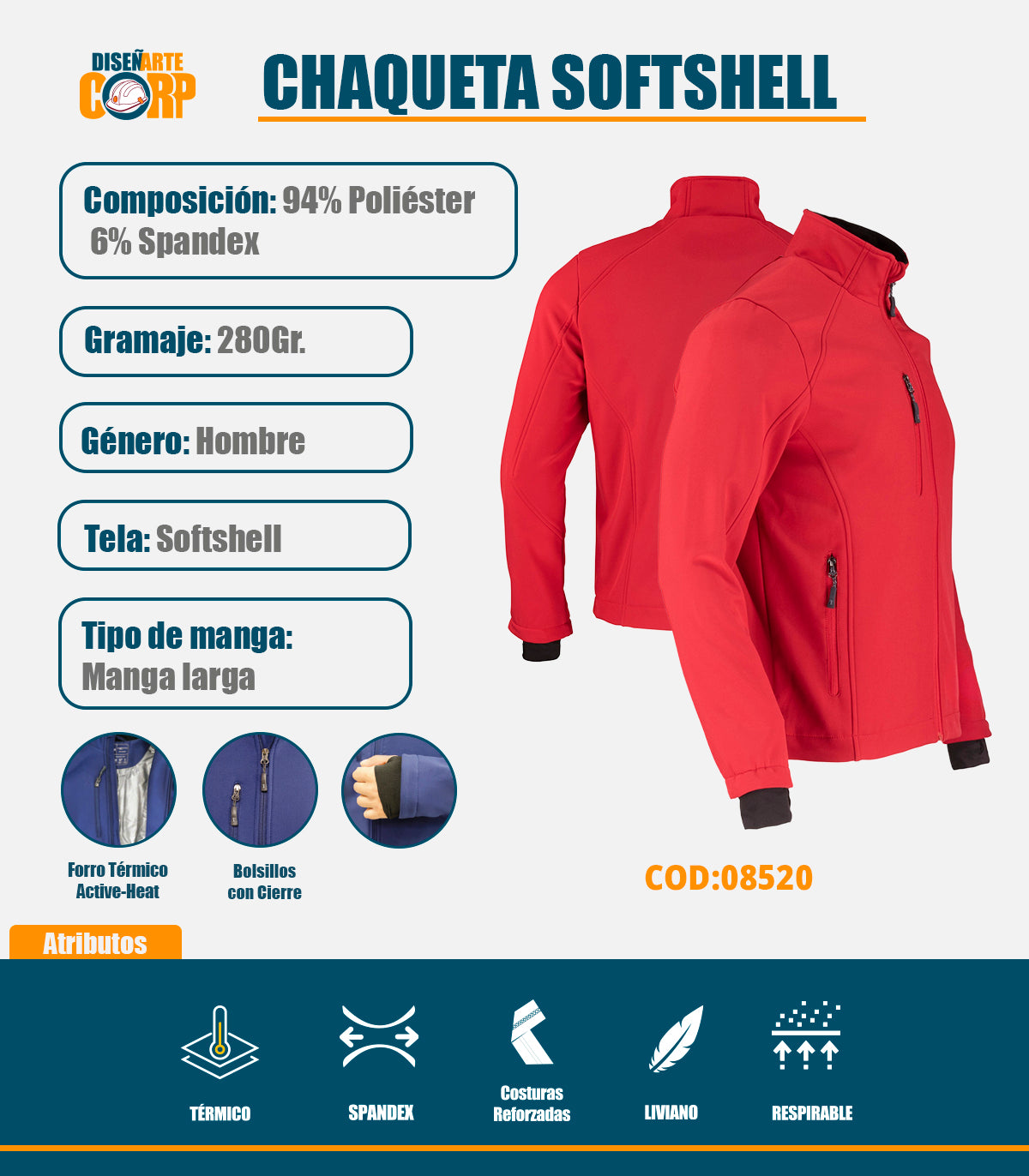 CHAQUETA SOFTSHELL HOMBRE