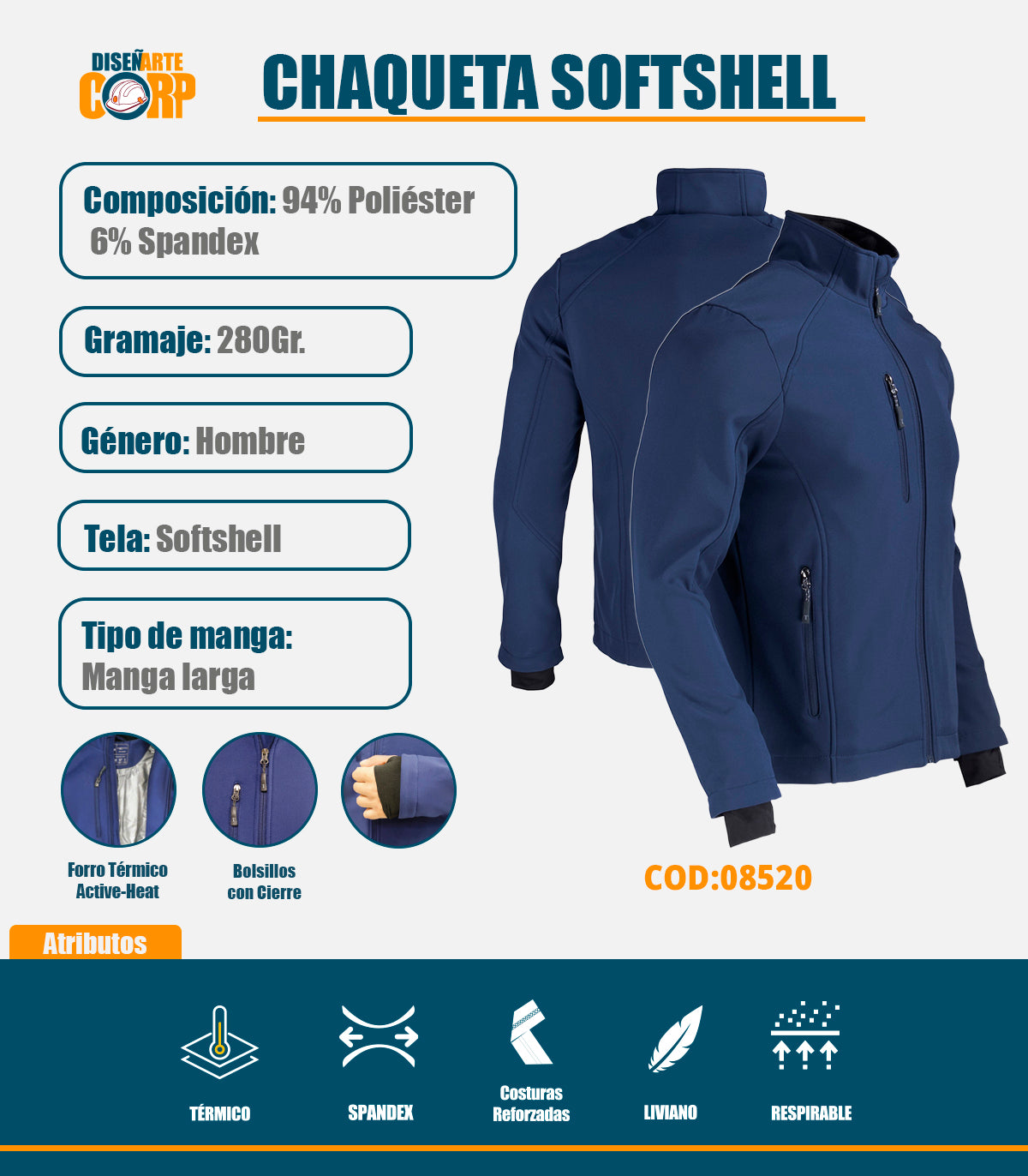 CHAQUETA SOFTSHELL HOMBRE
