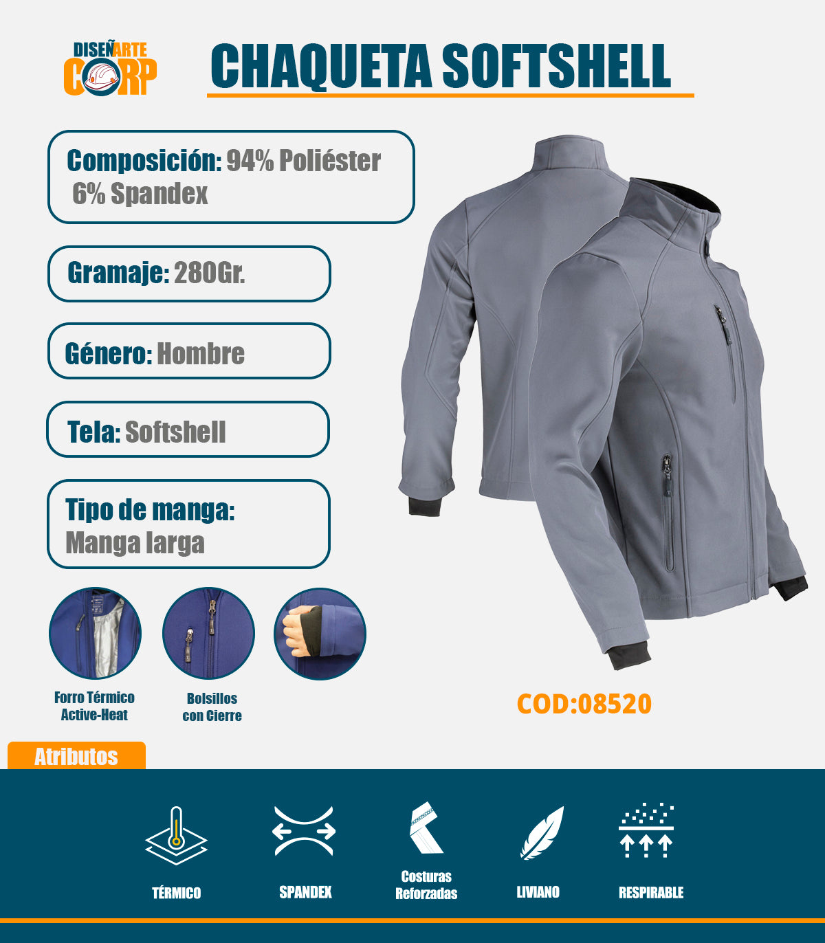 CHAQUETA SOFTSHELL HOMBRE