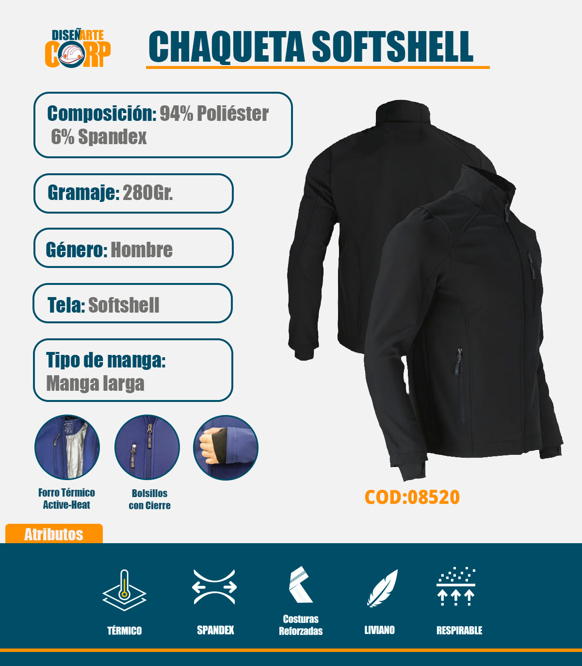 CHAQUETA SOFTSHELL HOMBRE