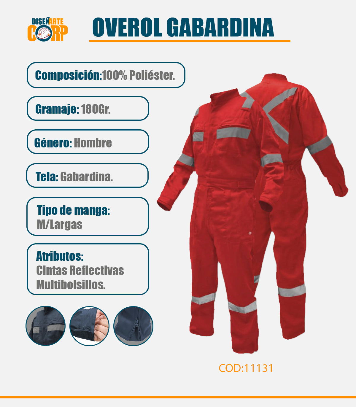 OVEROL GABARDINA