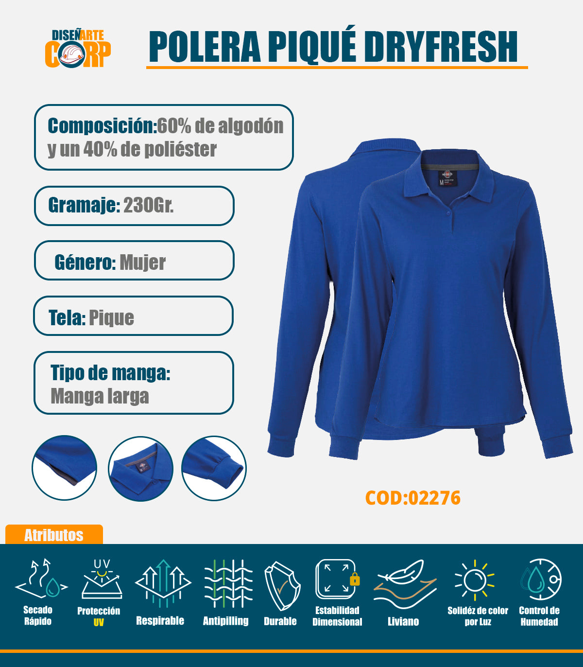 POLERA PIQUÉ DRYFRESH