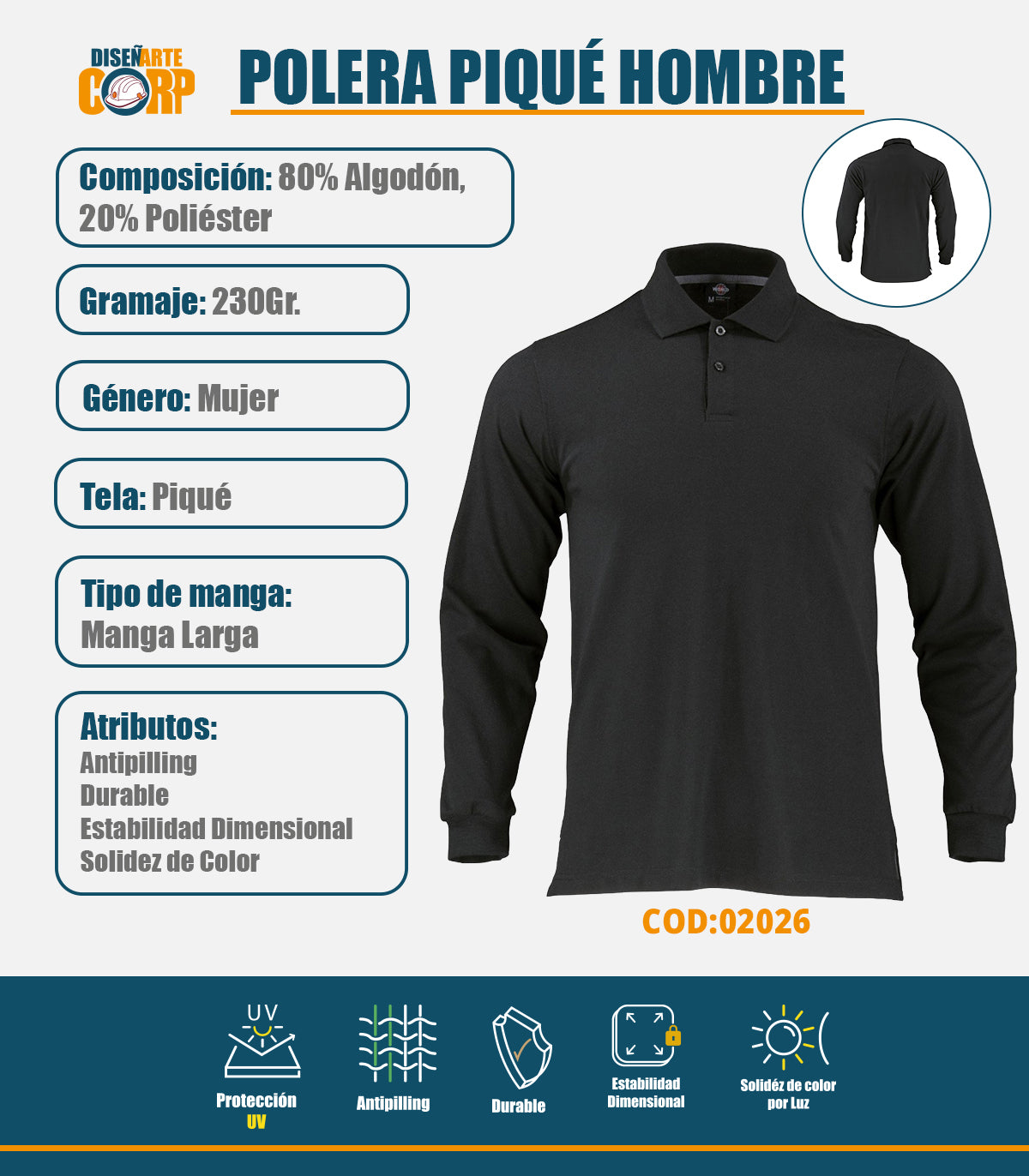 POLERA PIQUÉ HOMBRE