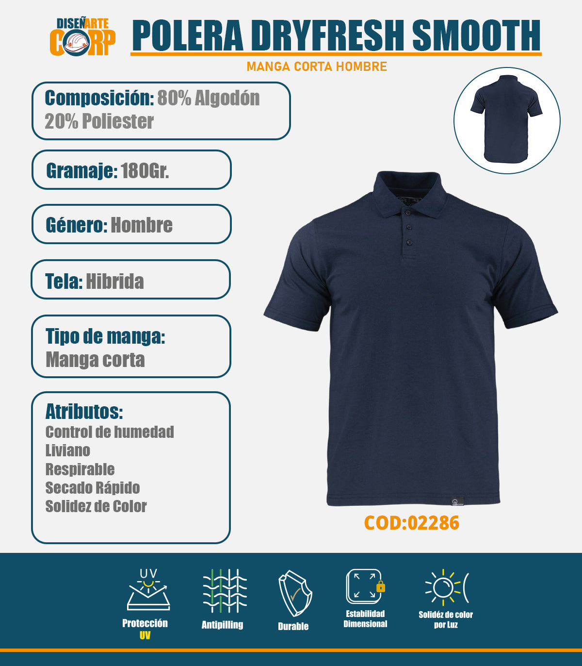 POLERA DRYFRESH SMOOTH