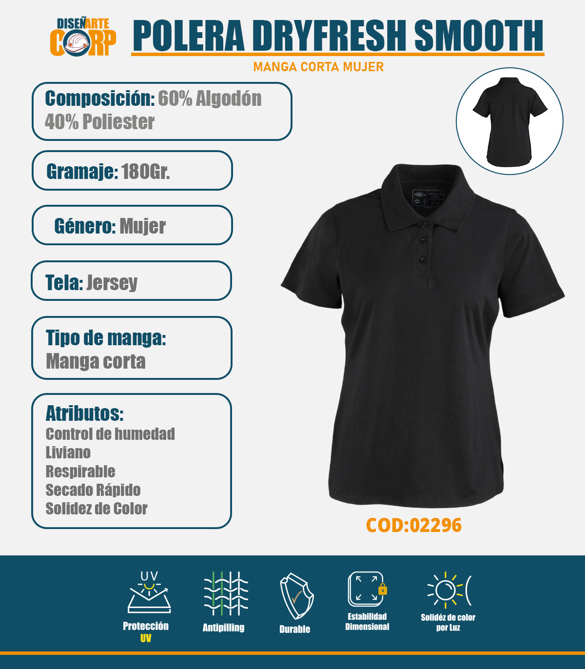 POLERA DRYFRESH SMOOTH MUJER