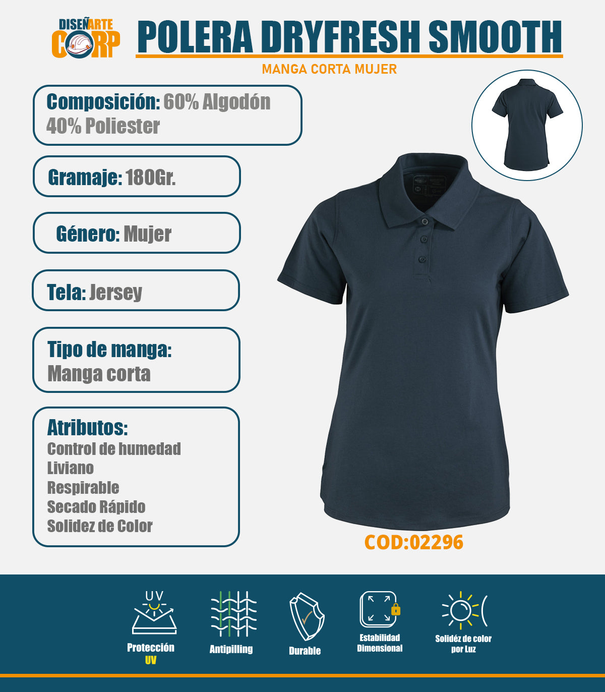 POLERA DRYFRESH SMOOTH MUJER