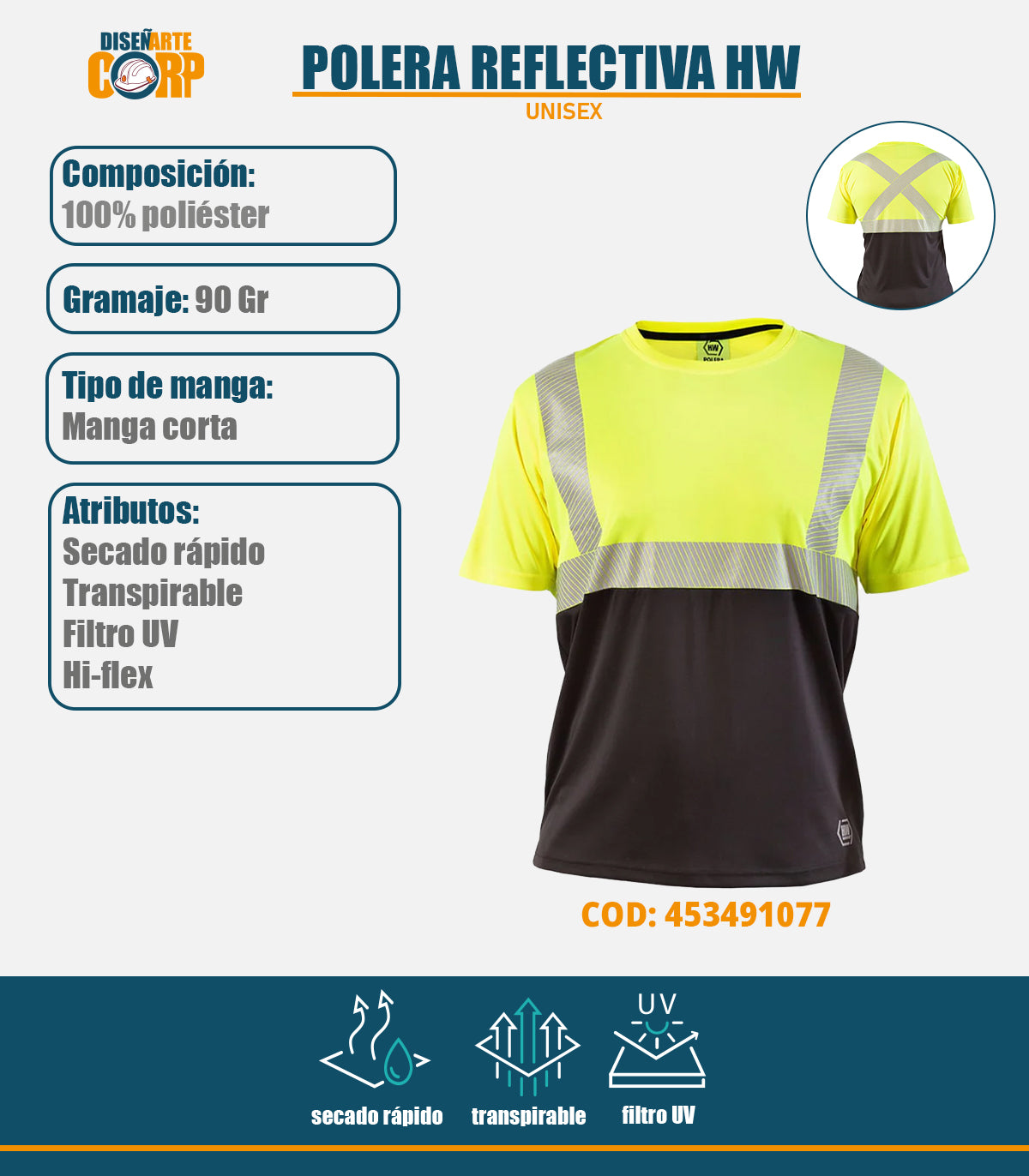POLERA REFLECTIVA HW