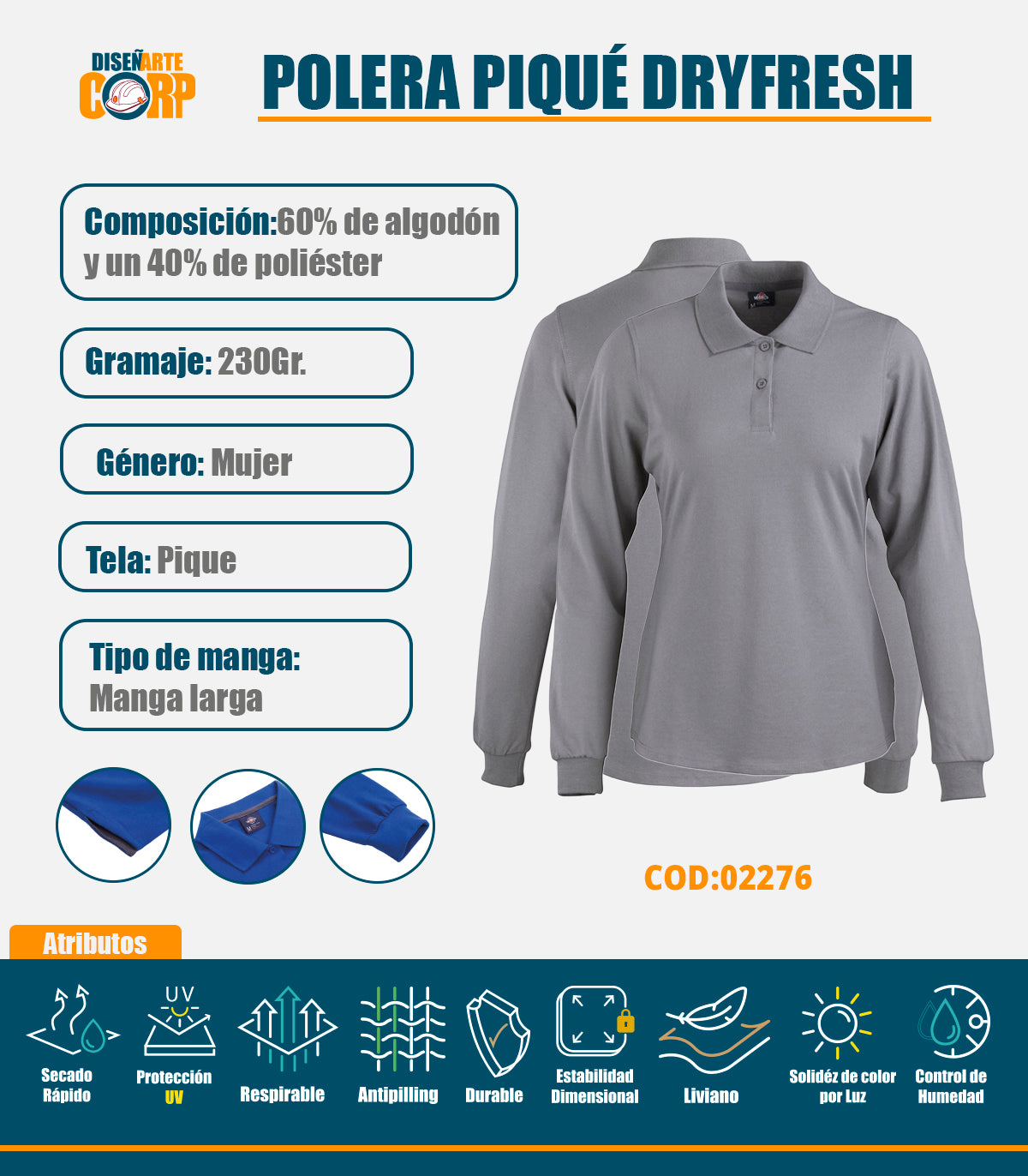 POLERA PIQUÉ DRYFRESH