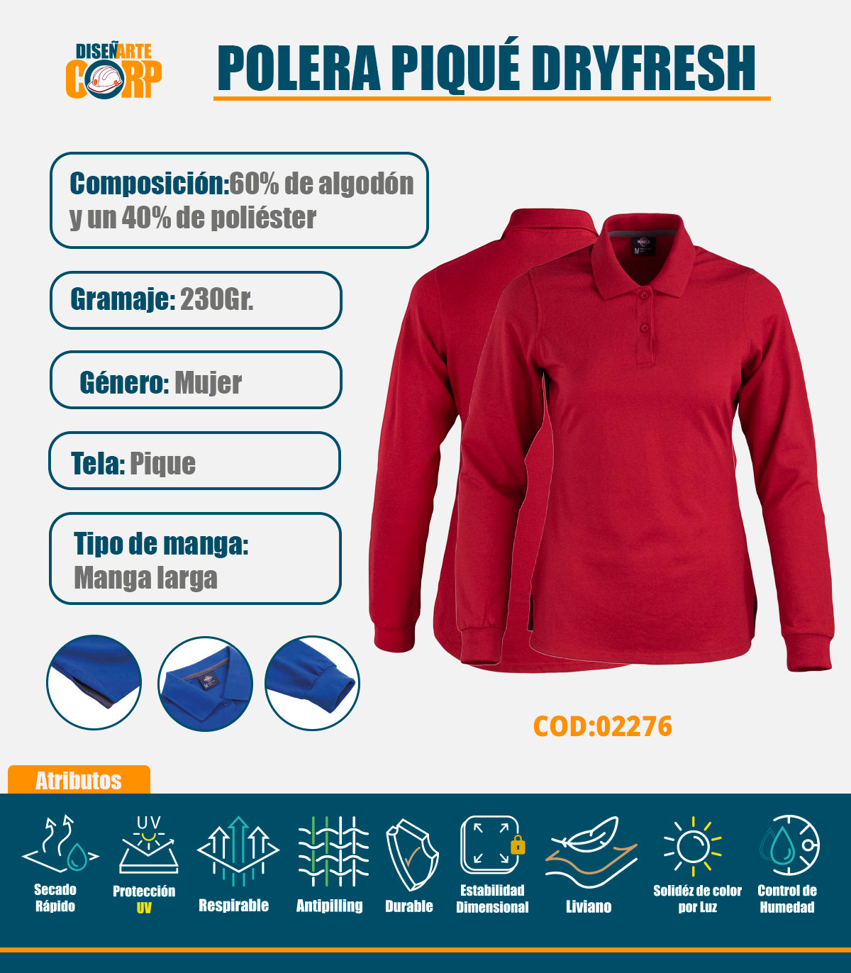POLERA PIQUÉ DRYFRESH