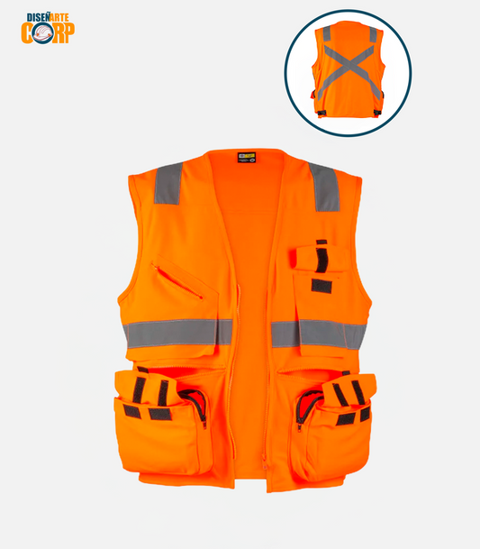CHALECO GEOLOGO VIAL TRICOT 100% POLY