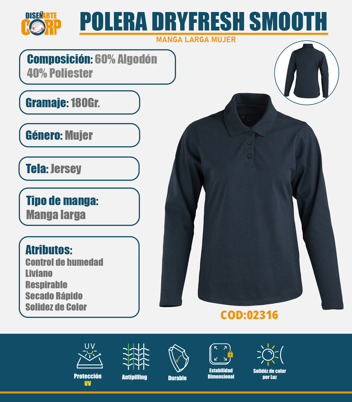 POLERA DRYFRESH SMOOTH