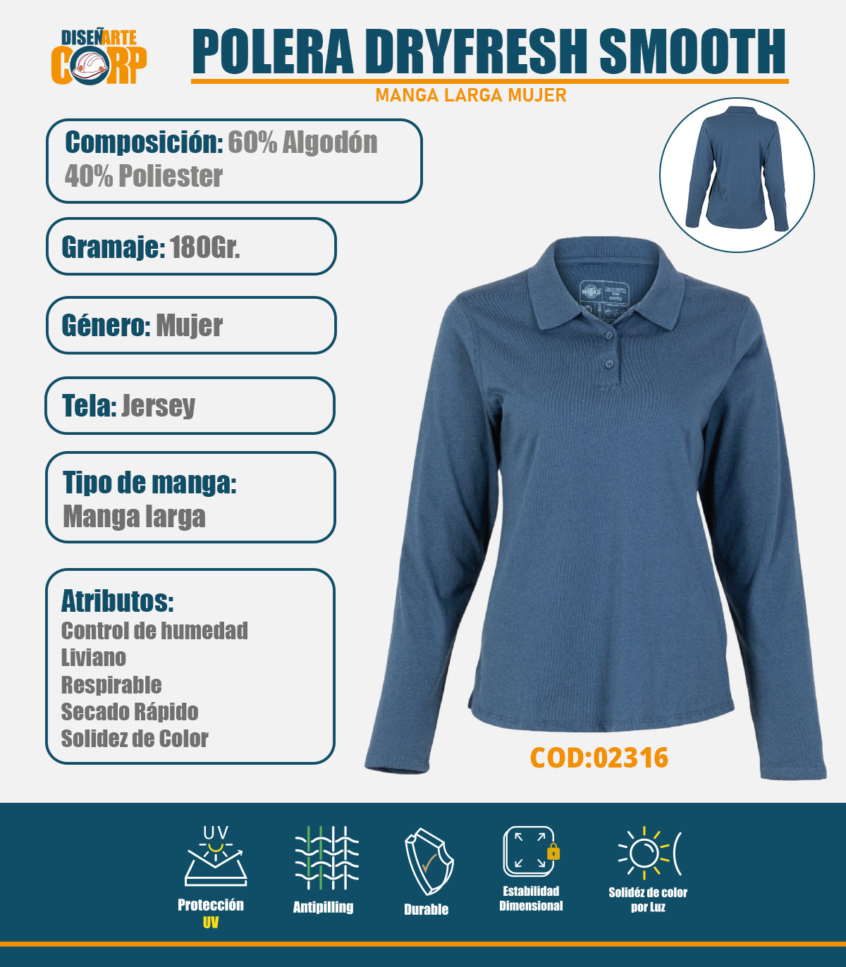 POLERA DRYFRESH SMOOTH